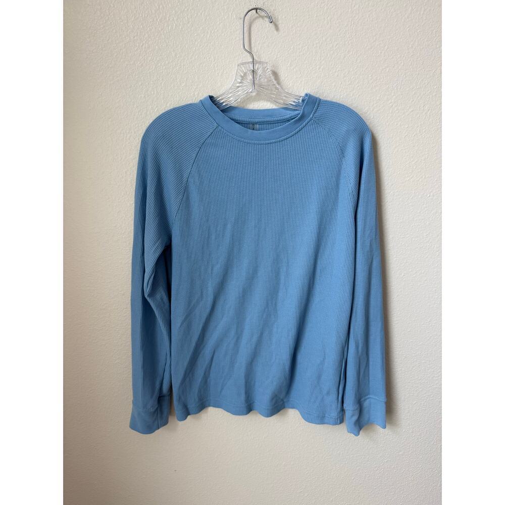 Outdoor Voices Men’s Long Sleeve Waffle Knit Top Blue Size XS - Picture 2 of 7